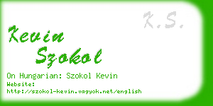 kevin szokol business card